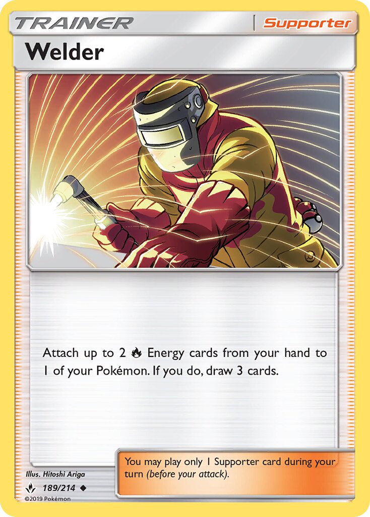 Welder 189/214 — Unbroken Bonds (English Pokémon TCG card)