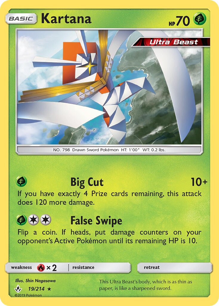 Kartana 019/214 — Unbroken Bonds (English Pokémon TCG card)