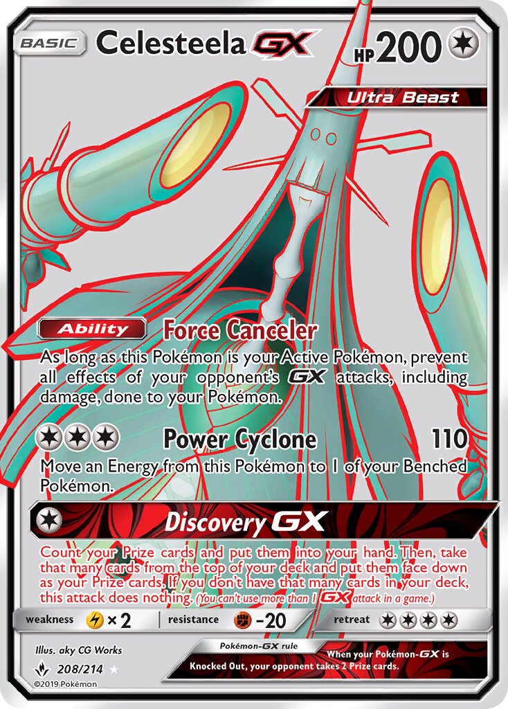 Celesteela-GX 208/214 — Unbroken Bonds (English Pokémon TCG card)