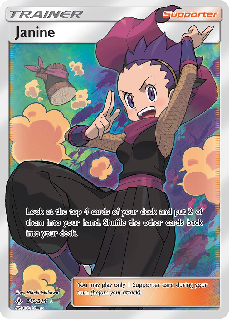 Janine 210/214 — Unbroken Bonds (English Pokémon TCG card)