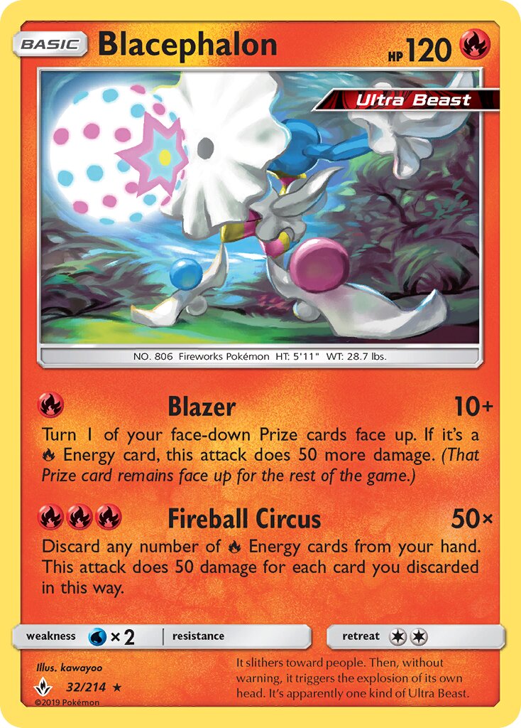 Blacephalon 032/214 — Unbroken Bonds (English Pokémon TCG card)