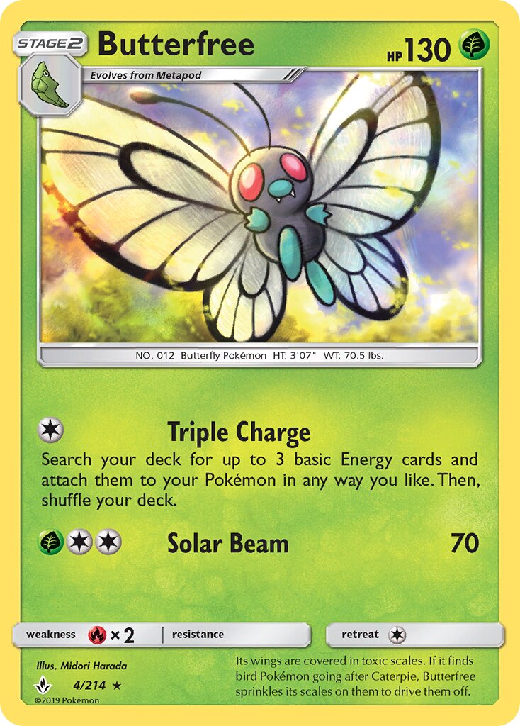 Butterfree 004/214 — Unbroken Bonds (English Pokémon TCG card)