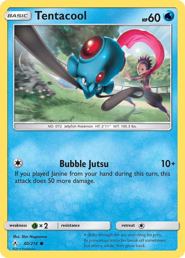 Tentacool 040/214 — Unbroken Bonds (English Pokémon TCG card)