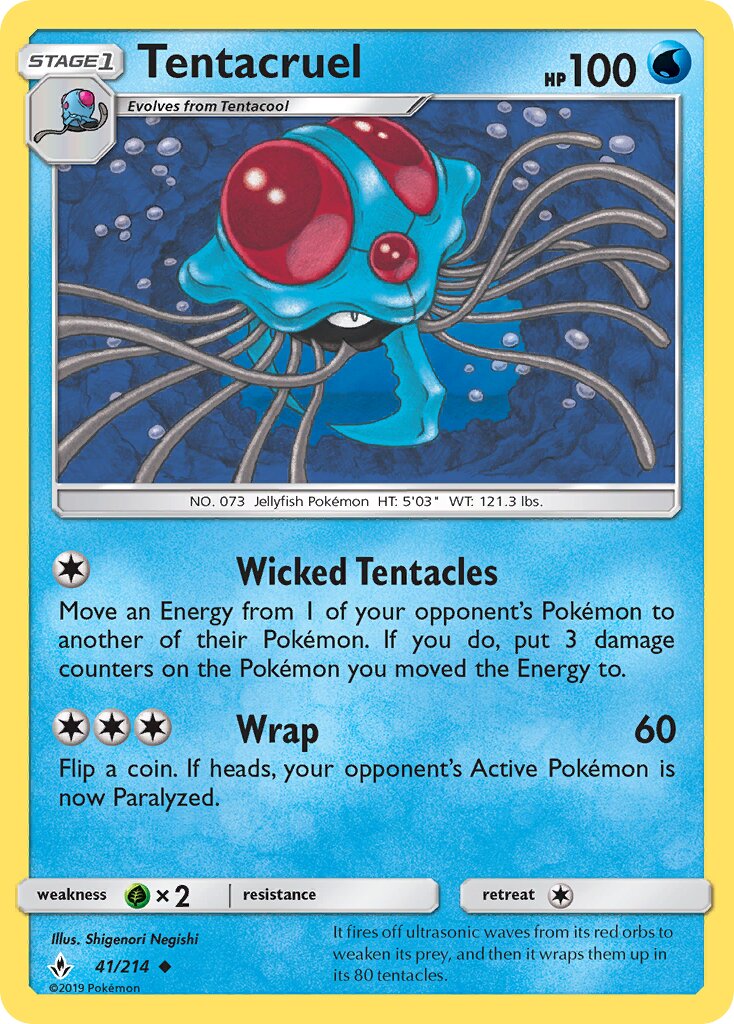 Tentacruel 041/214 — Unbroken Bonds (English Pokémon TCG card)