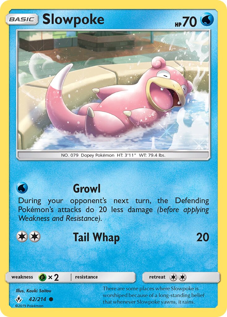 Slowpoke 042/214 — Unbroken Bonds (English Pokémon TCG card)