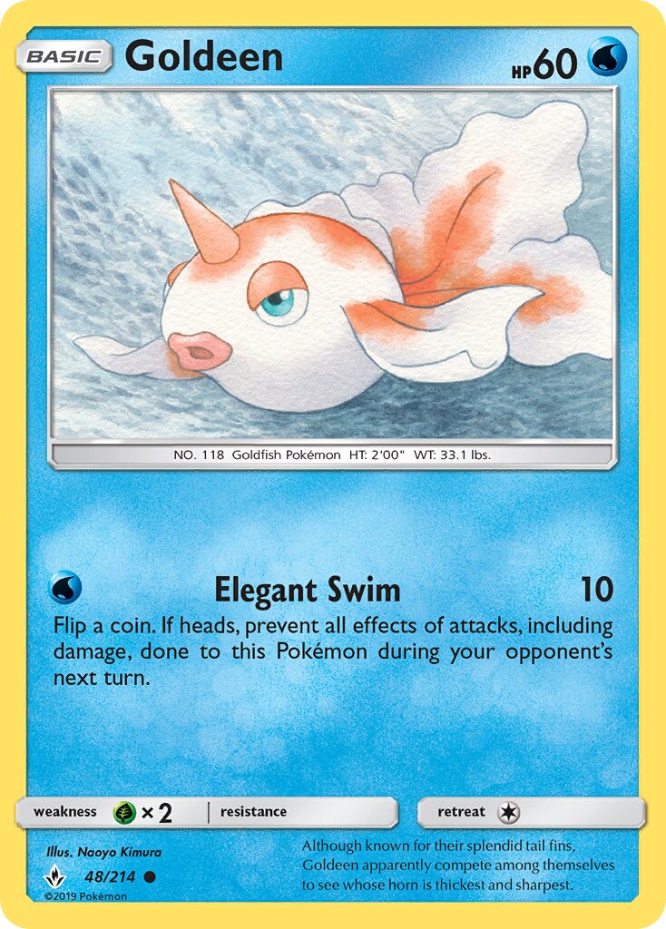 Goldeen 048/214 — Unbroken Bonds (English Pokémon TCG card)
