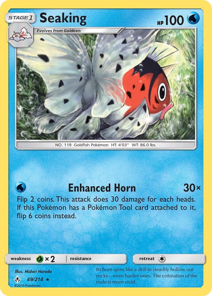 Seaking 049/214 — Unbroken Bonds (English Pokémon TCG card)