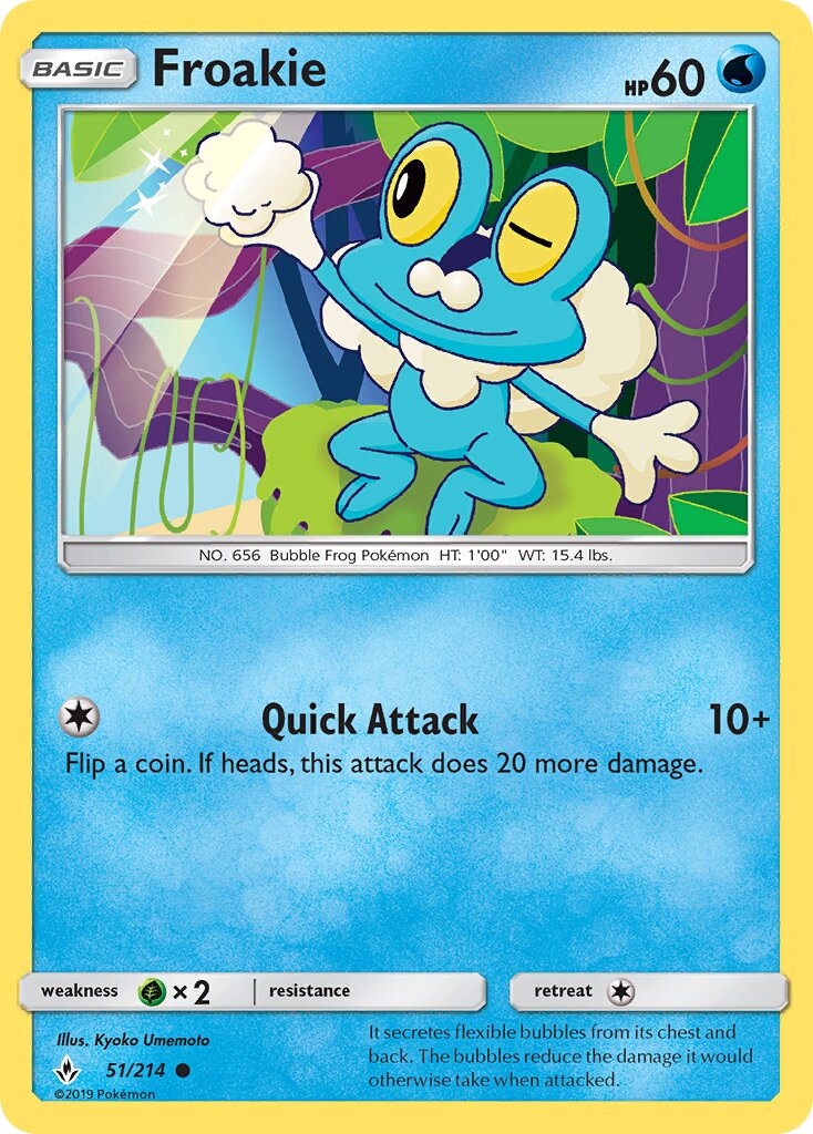Froakie 051/214 — Unbroken Bonds (English Pokémon TCG card)