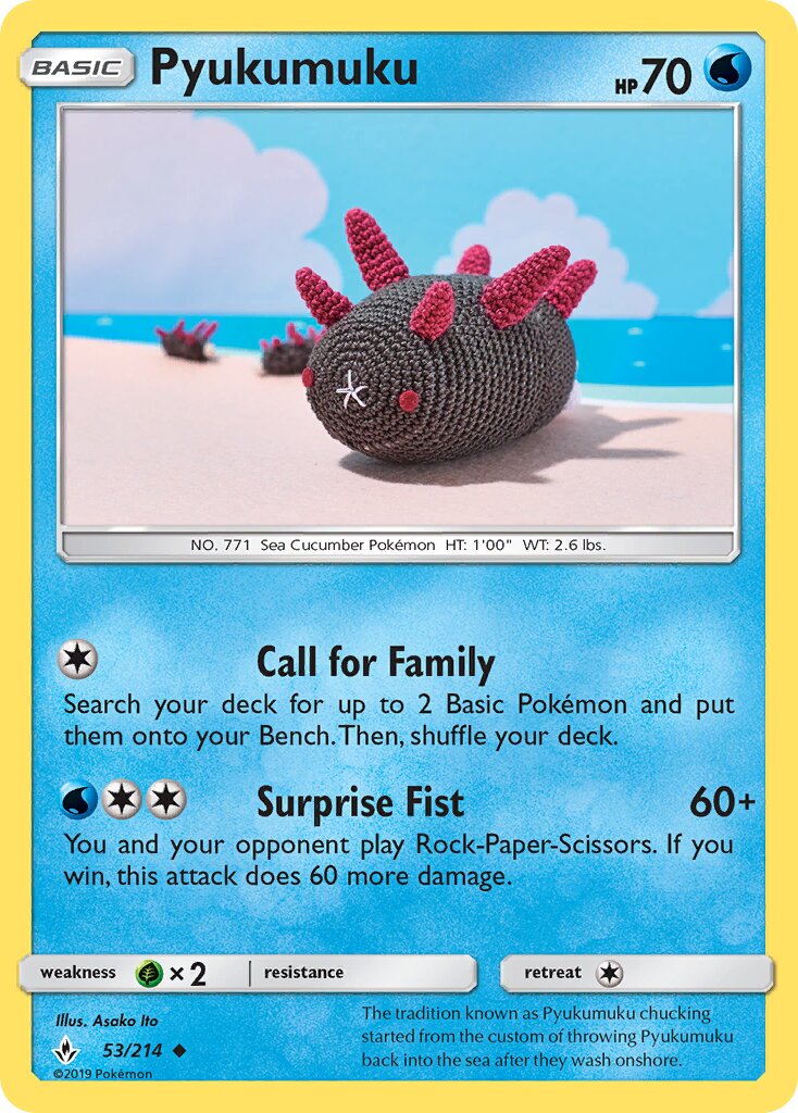 Pyukumuku 053/214 — Unbroken Bonds (English Pokémon TCG card)
