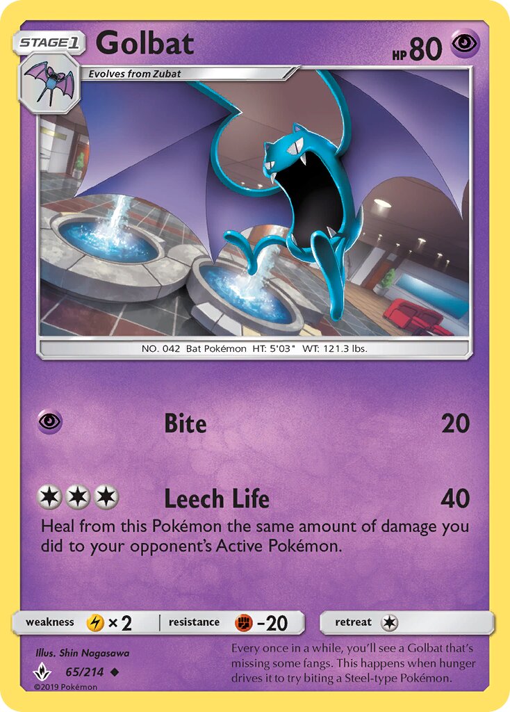 Golbat 065/214 — Unbroken Bonds (English Pokémon TCG card)