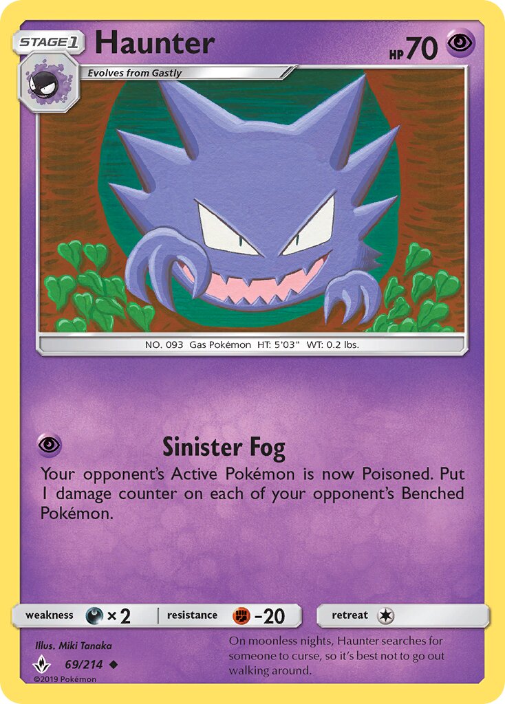 Haunter 069/214 — Unbroken Bonds (English Pokémon TCG card)