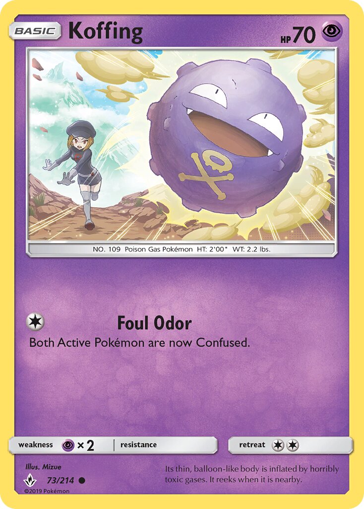 Koffing 073/214 — Unbroken Bonds (English Pokémon TCG card)