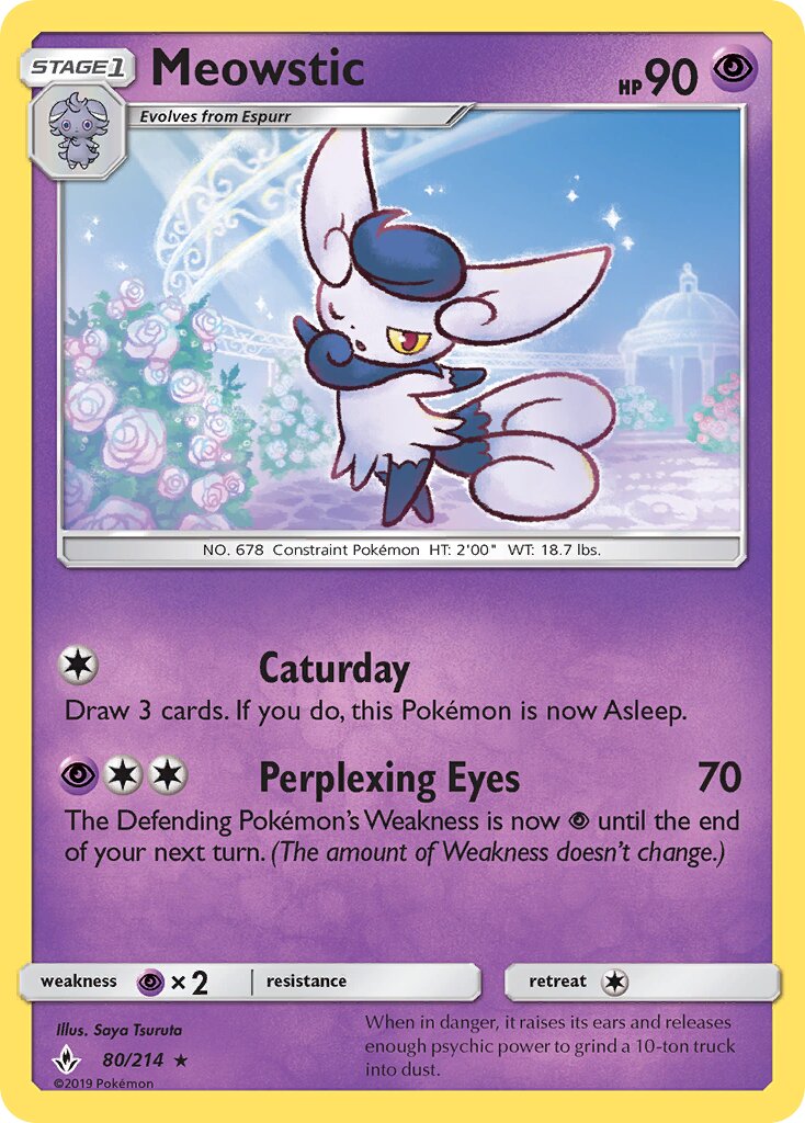Meowstic 080/214 — Unbroken Bonds (English Pokémon TCG card)