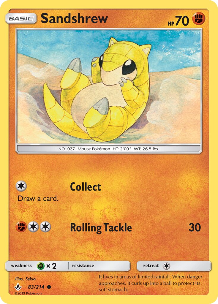 Sandshrew 083/214 — Unbroken Bonds (English Pokémon TCG card)