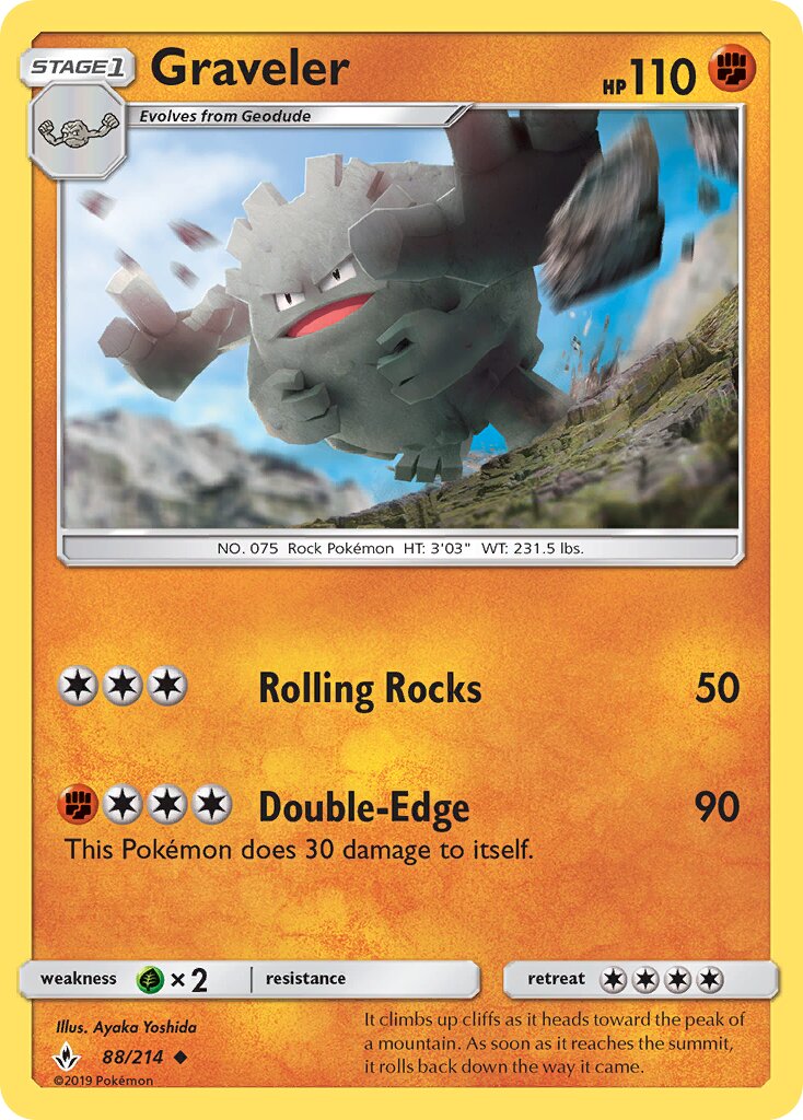 Graveler 088/214 — Unbroken Bonds (English Pokémon TCG card)