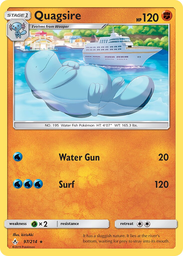 Quagsire 097/214 — Unbroken Bonds (English Pokémon TCG card)
