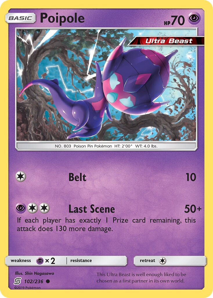 Poipole 102/236 — Unified Minds (English Pokémon TCG card)