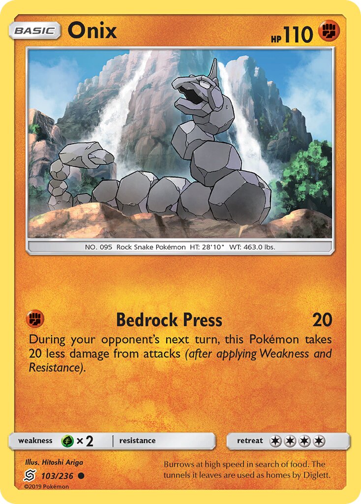 Onix 103/236 — Unified Minds (English Pokémon TCG card)