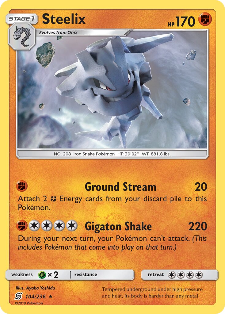 Steelix 104/236 — Unified Minds (English Pokémon TCG card)