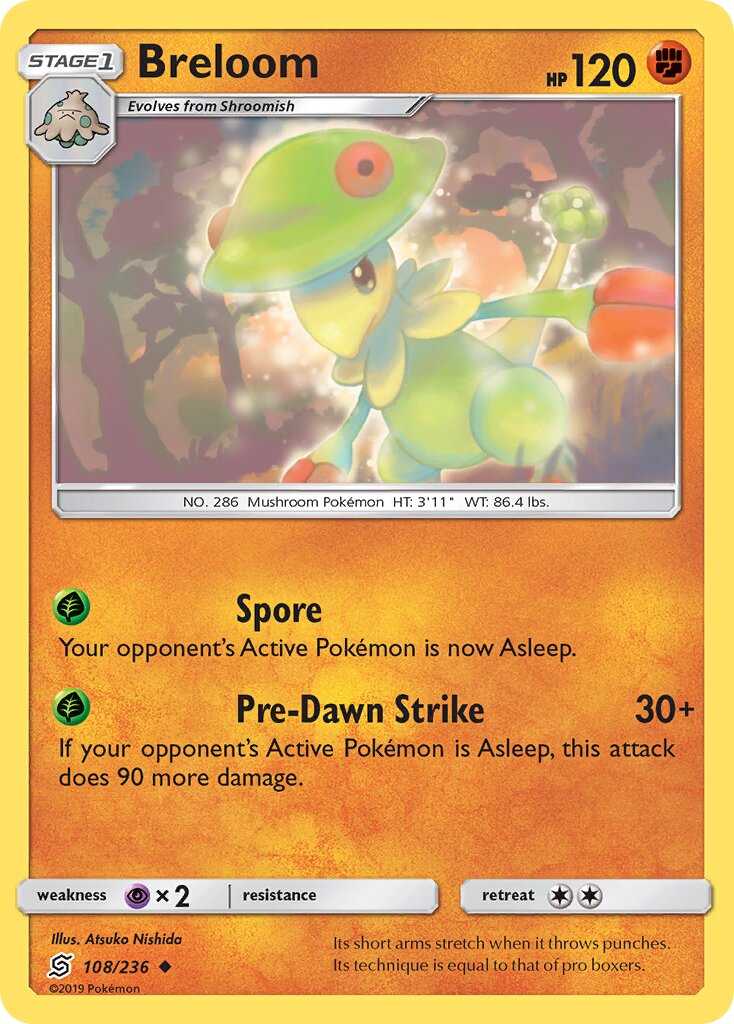 Breloom 108/236 — Unified Minds (English Pokémon TCG card)