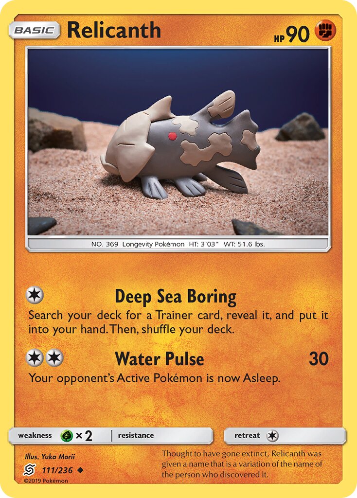 Relicanth 111/236 — Unified Minds (English Pokémon TCG card)