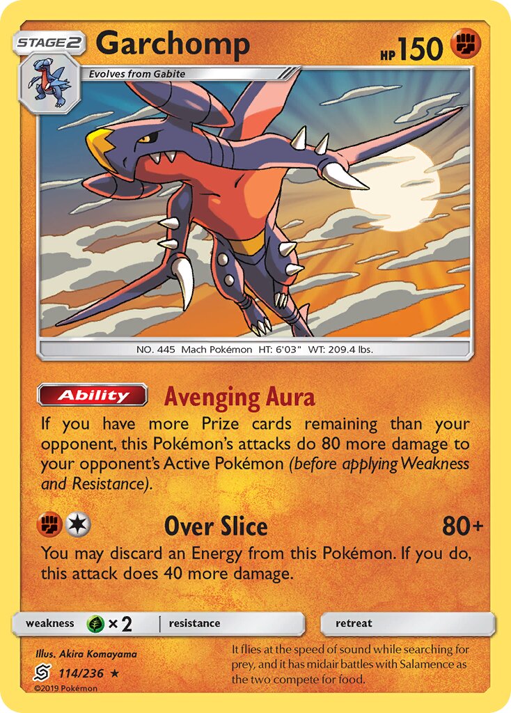 Garchomp 114/236 — Unified Minds (English Pokémon TCG card)