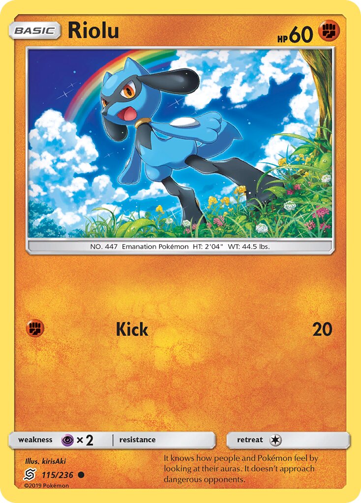 Riolu 115/236 — Unified Minds (English Pokémon TCG card)
