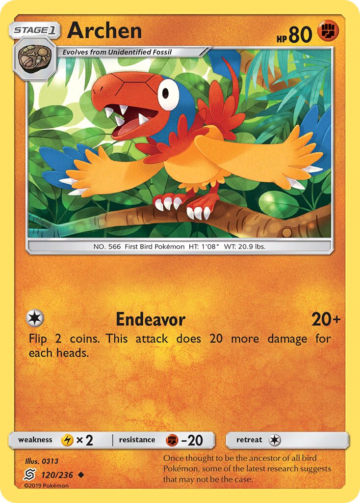 Archen 120/236 — Unified Minds (English Pokémon TCG card)