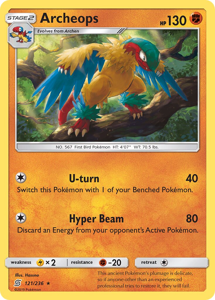 Archeops 121/236 — Unified Minds (English Pokémon TCG card)