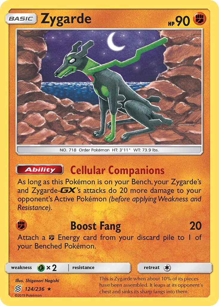 Zygarde 124/236 — Unified Minds (English Pokémon TCG card)