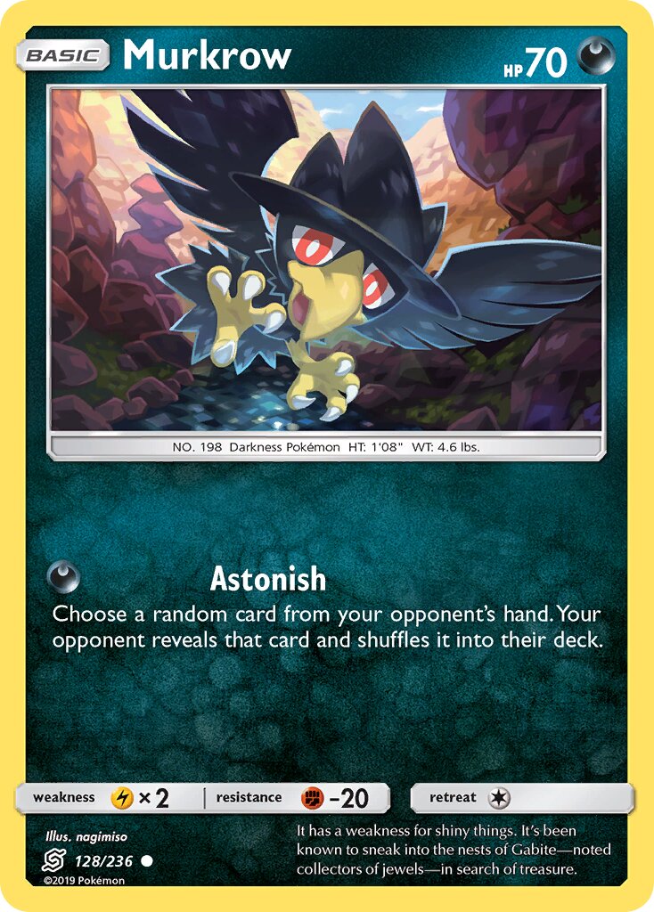 Murkrow 128/236 — Unified Minds (English Pokémon TCG card)