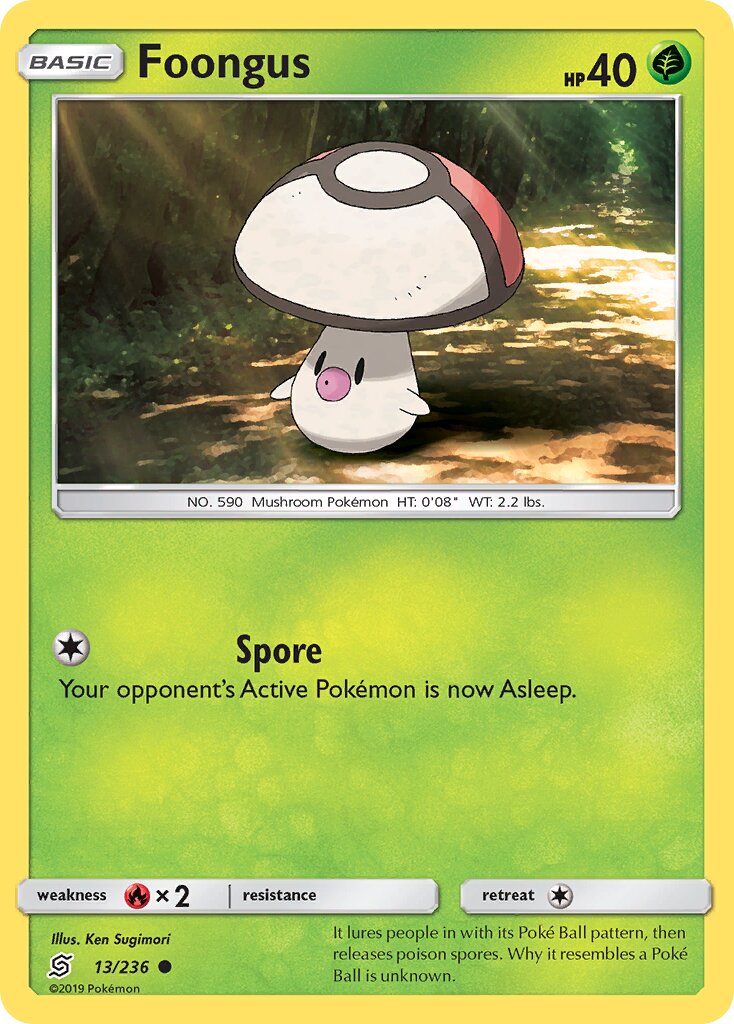 Foongus 013/236 — Unified Minds (English Pokémon TCG card)