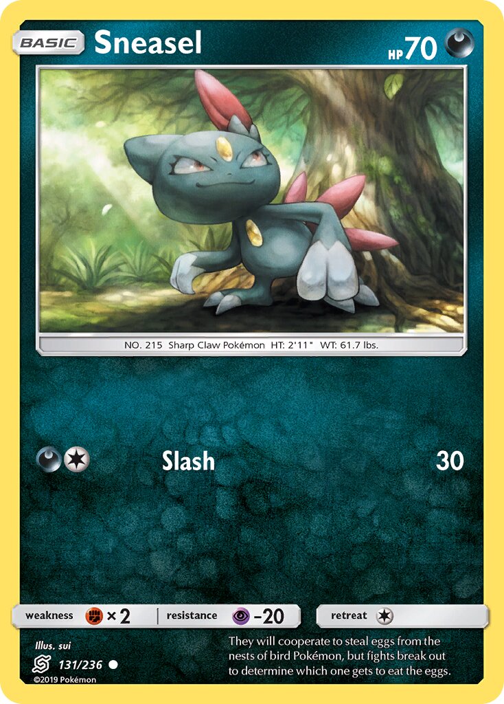 Sneasel 131/236 — Unified Minds (English Pokémon TCG card)