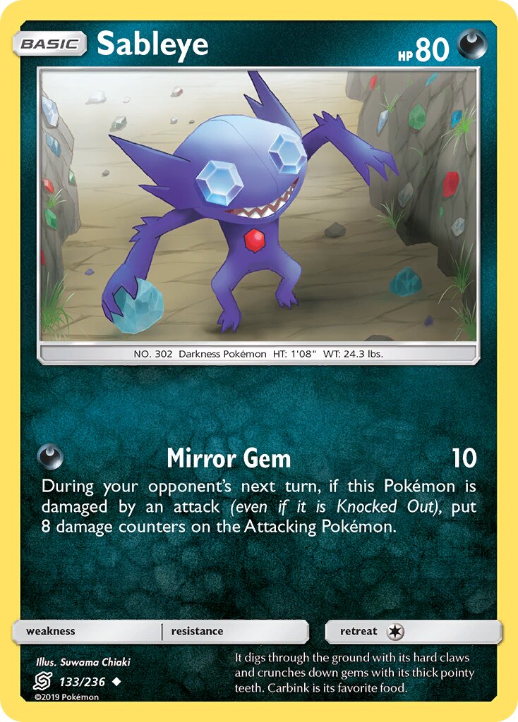 Sableye 133/236 — Unified Minds (English Pokémon TCG card)