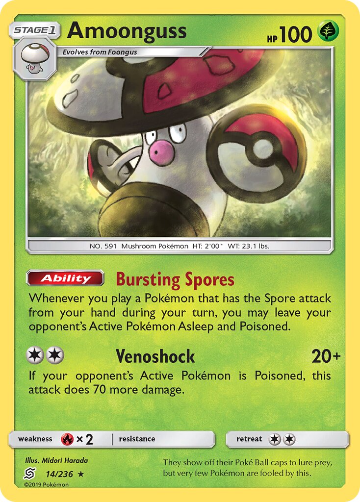 Amoonguss 014/236 — Unified Minds (English Pokémon TCG card)