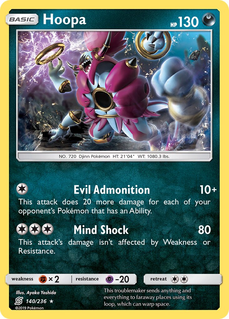 Hoopa 140/236 — Unified Minds (English Pokémon TCG card)