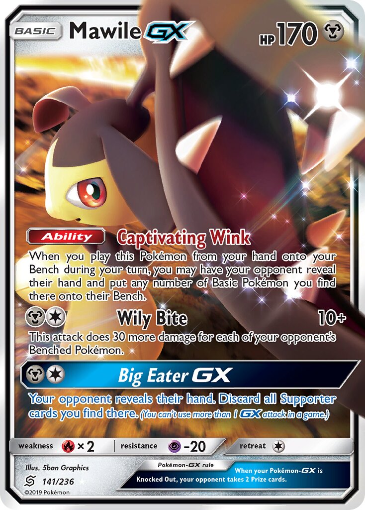 Mawile-GX 141/236 — Unified Minds (English Pokémon TCG card)
