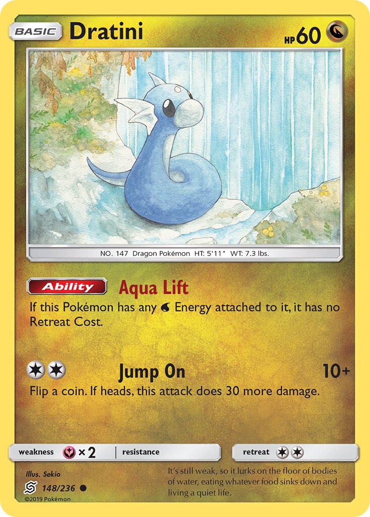 Dratini 148/236 — Unified Minds (English Pokémon TCG card)