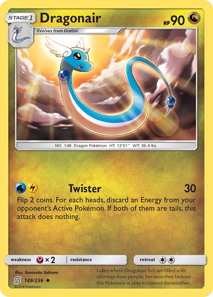 Dragonair 149/236 — Unified Minds (English Pokémon TCG card)