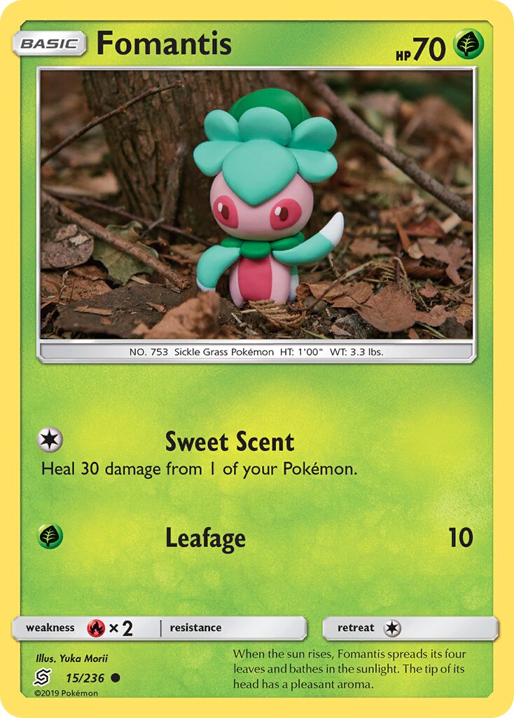 Fomantis 015/236 — Unified Minds (English Pokémon TCG card)