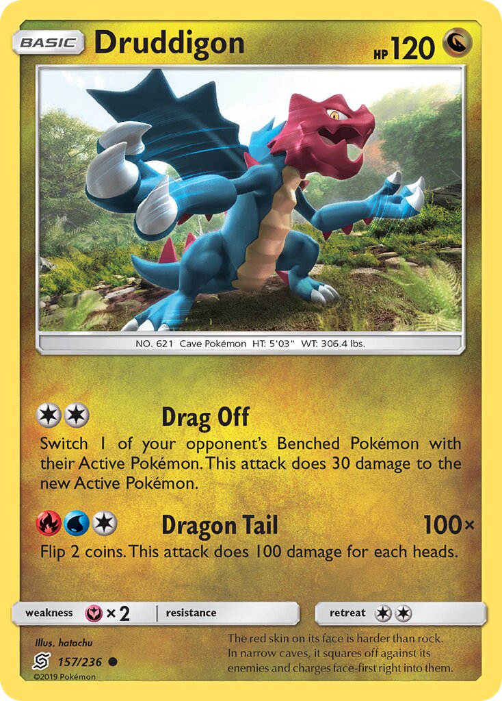 Druddigon 157/236 — Unified Minds (English Pokémon TCG card)