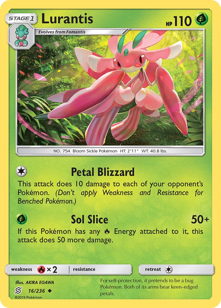 Lurantis 016/236 — Unified Minds (English Pokémon TCG card)