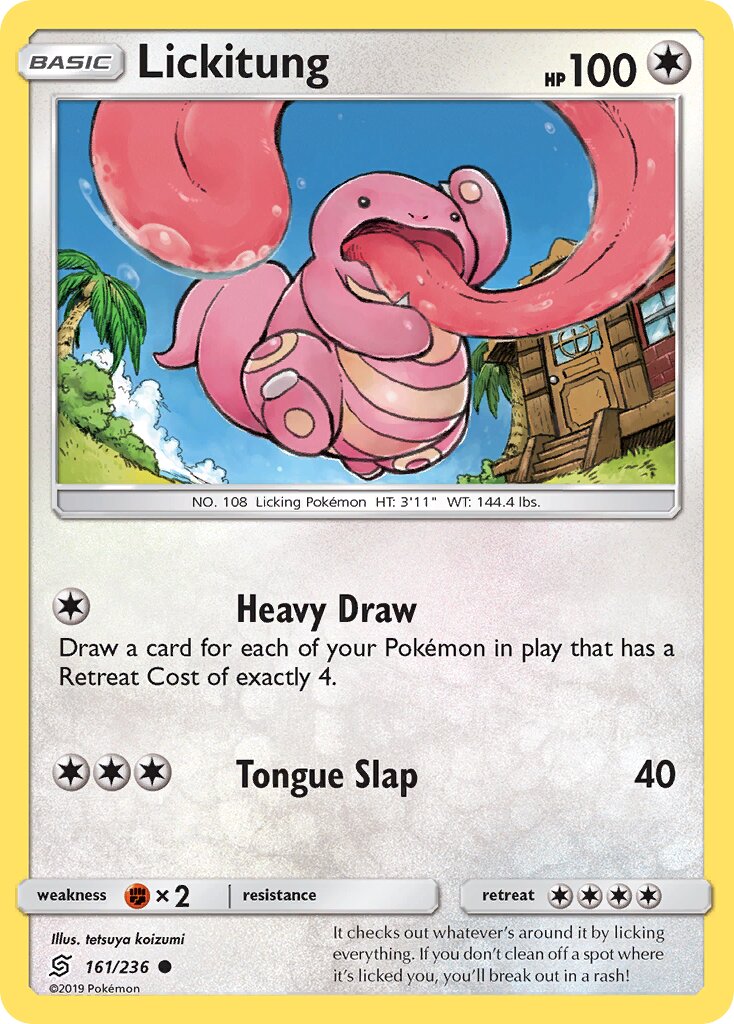 Lickitung 161/236 — Unified Minds (English Pokémon TCG card)