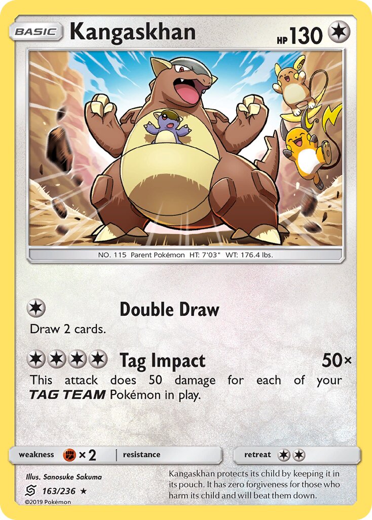 Kangaskhan 163/236 — Unified Minds (English Pokémon TCG card)