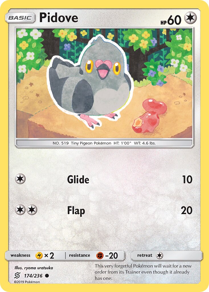 Pidove 174/236 — Unified Minds (English Pokémon TCG card)