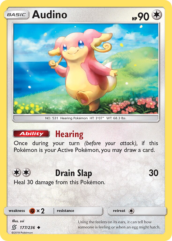 Audino 177/236 — Unified Minds (English Pokémon TCG card)