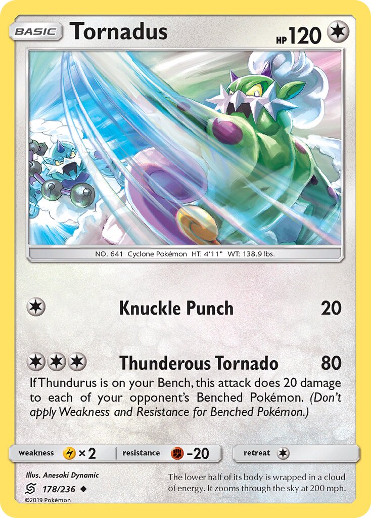 Tornadus 178/236 — Unified Minds (English Pokémon TCG card)