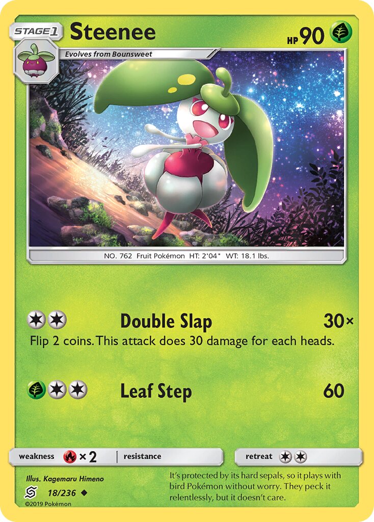 Steenee 018/236 — Unified Minds (English Pokémon TCG card)