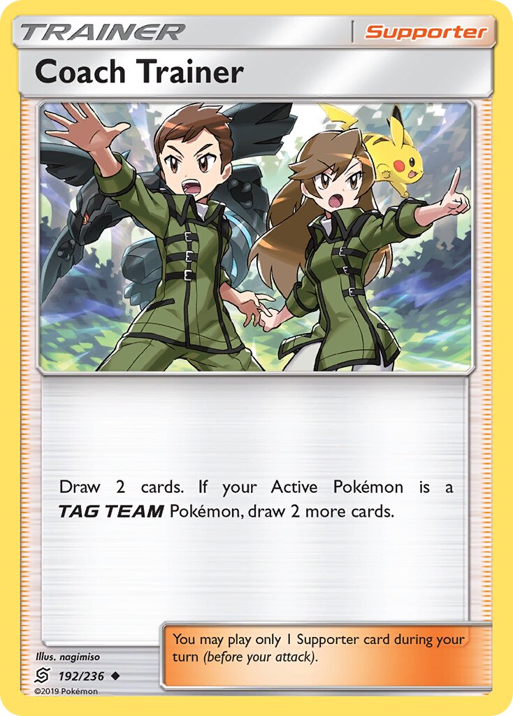 Coach Trainer 192/236 — Unified Minds (English Pokémon TCG card)