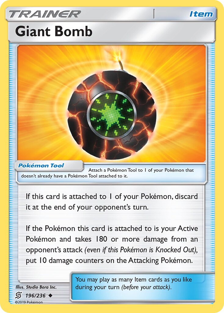 Giant Bomb 196/236 — Unified Minds (English Pokémon TCG card)